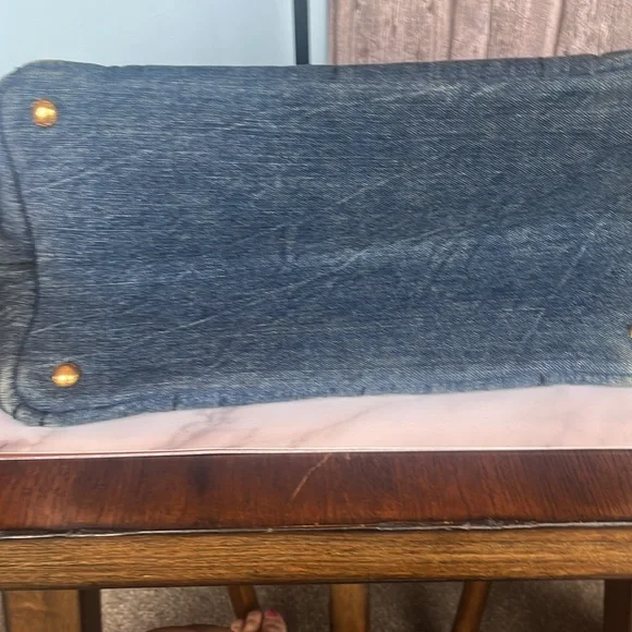 Prada Denim Tote Bag | Authentic | Classic Logo Shopper - Picture 11 of 11